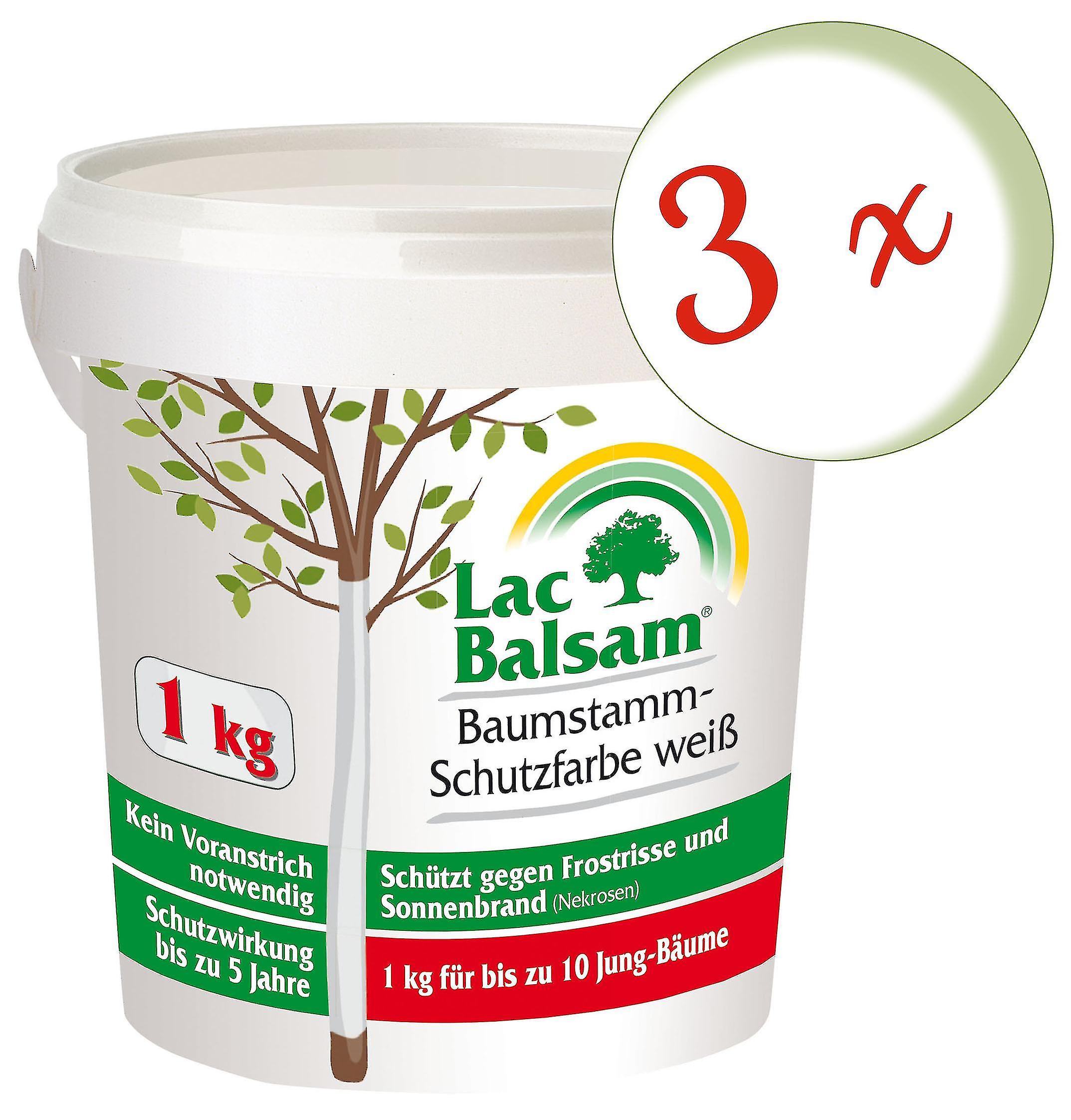 3 x FRUNOL DELICIA?? Etisso?? LacBalsam Baumstamm-Schutzfarbe wei??， 1 kg