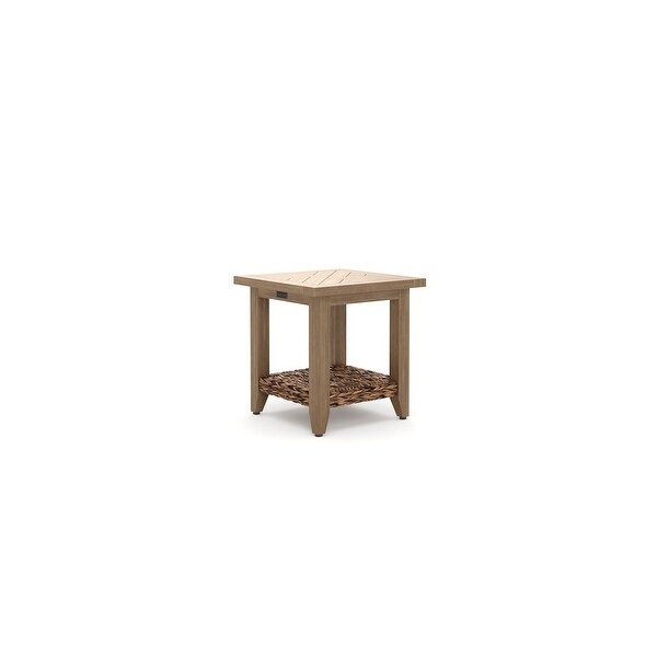 Winston Cayman Seagrass Weave Heritage Brown Side Table