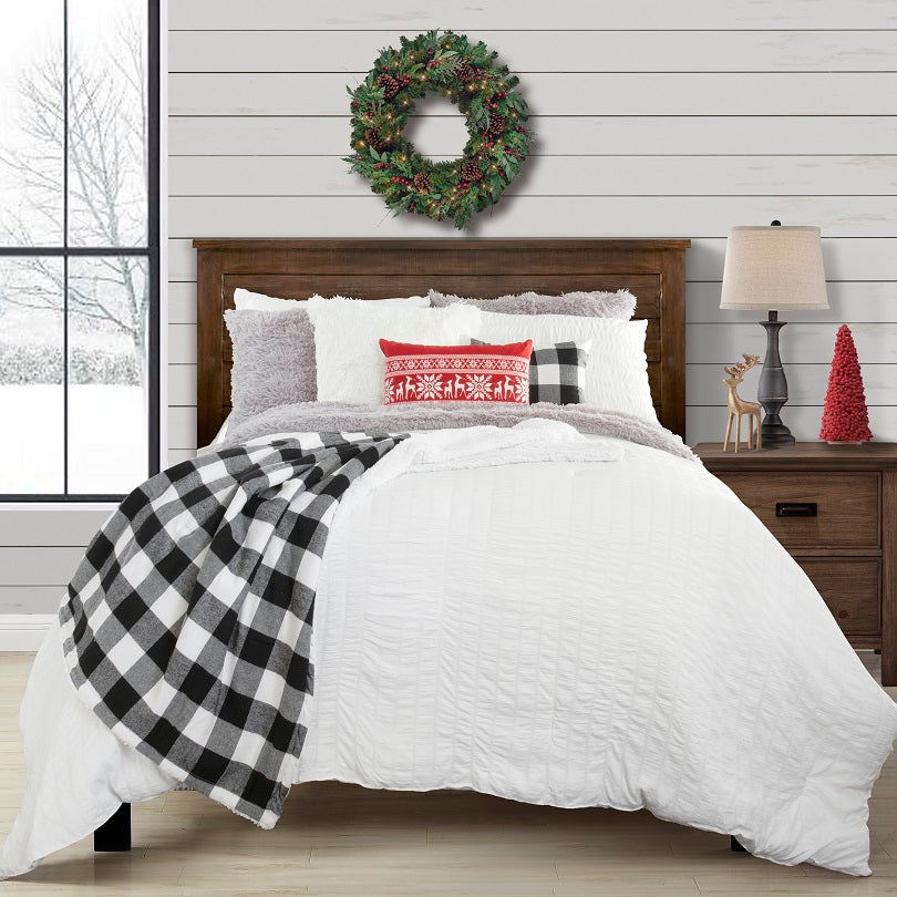 Emma Faux Fur Comforter Set