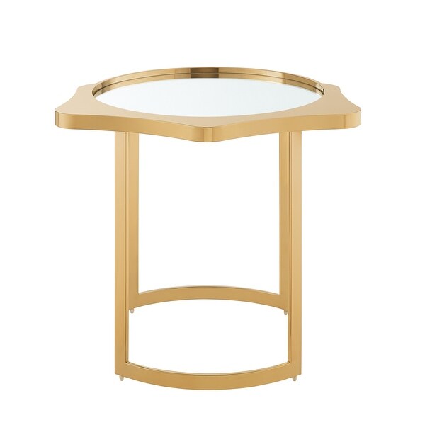 Keshav Mirrored Top End Table