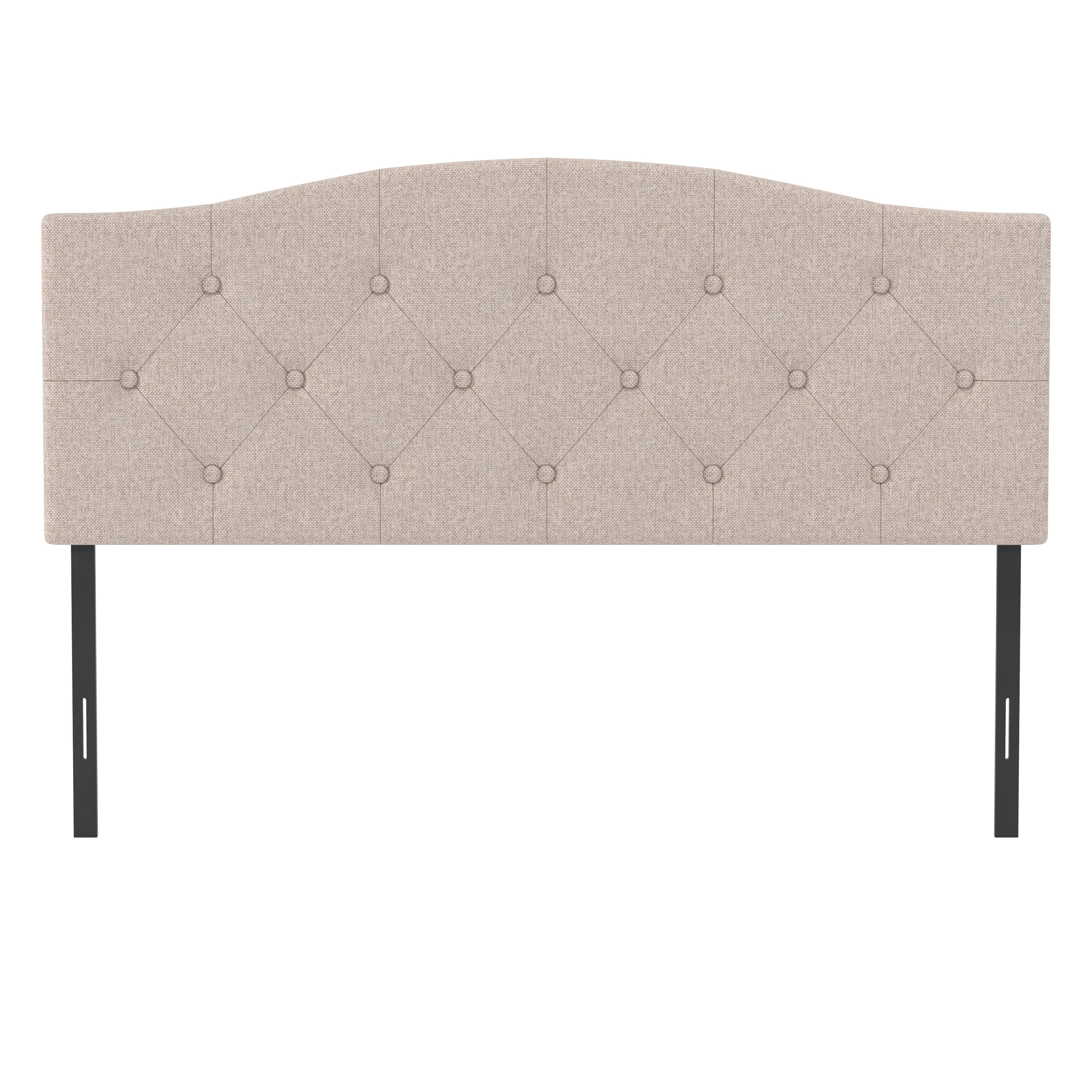 Living Essentials by Hillsdale Provence Upholstered Arch Adjustable Tufted Headboard - - 33142601