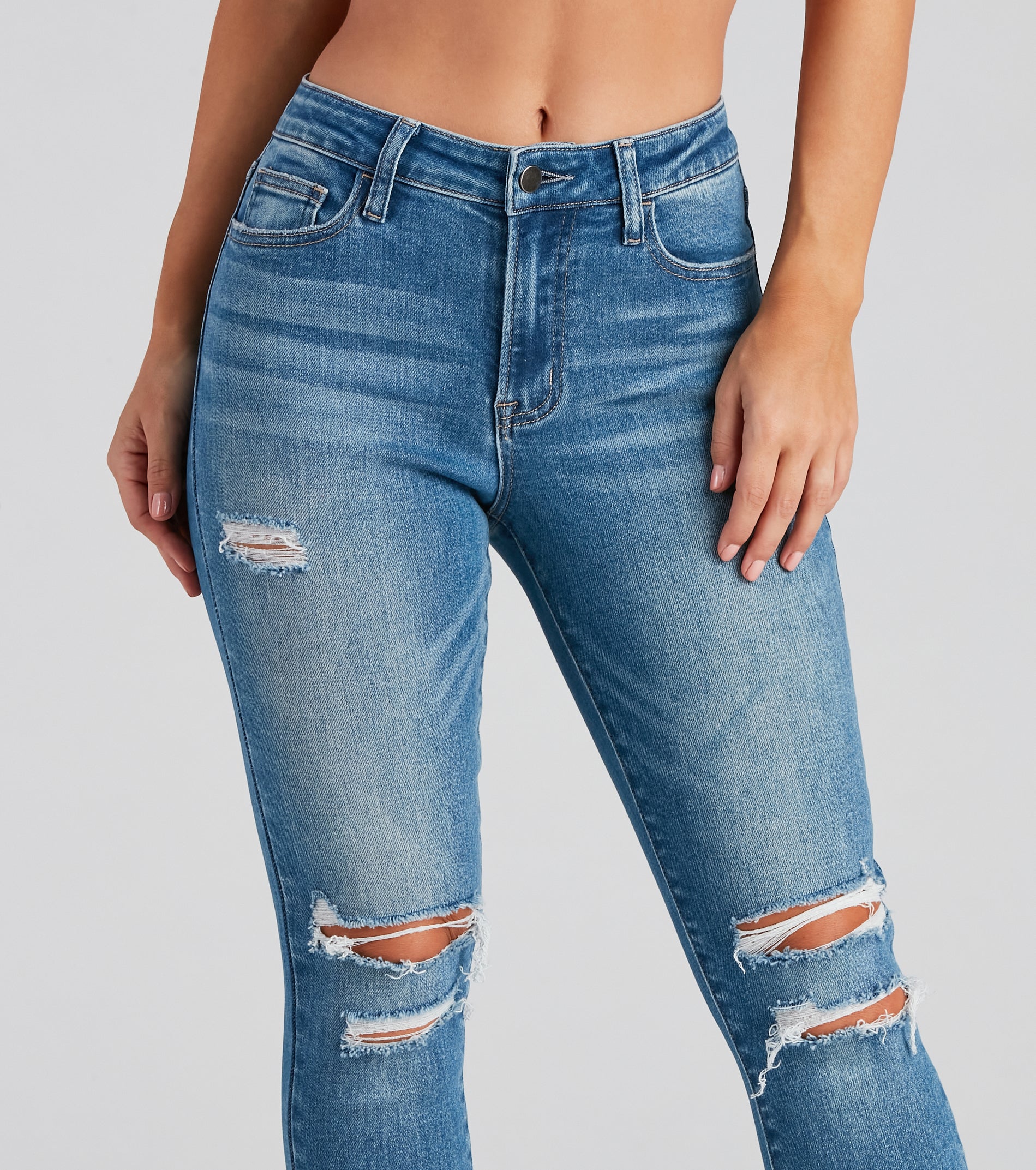 Harper Mid Rise Skinny Jeans By Windsor Denim