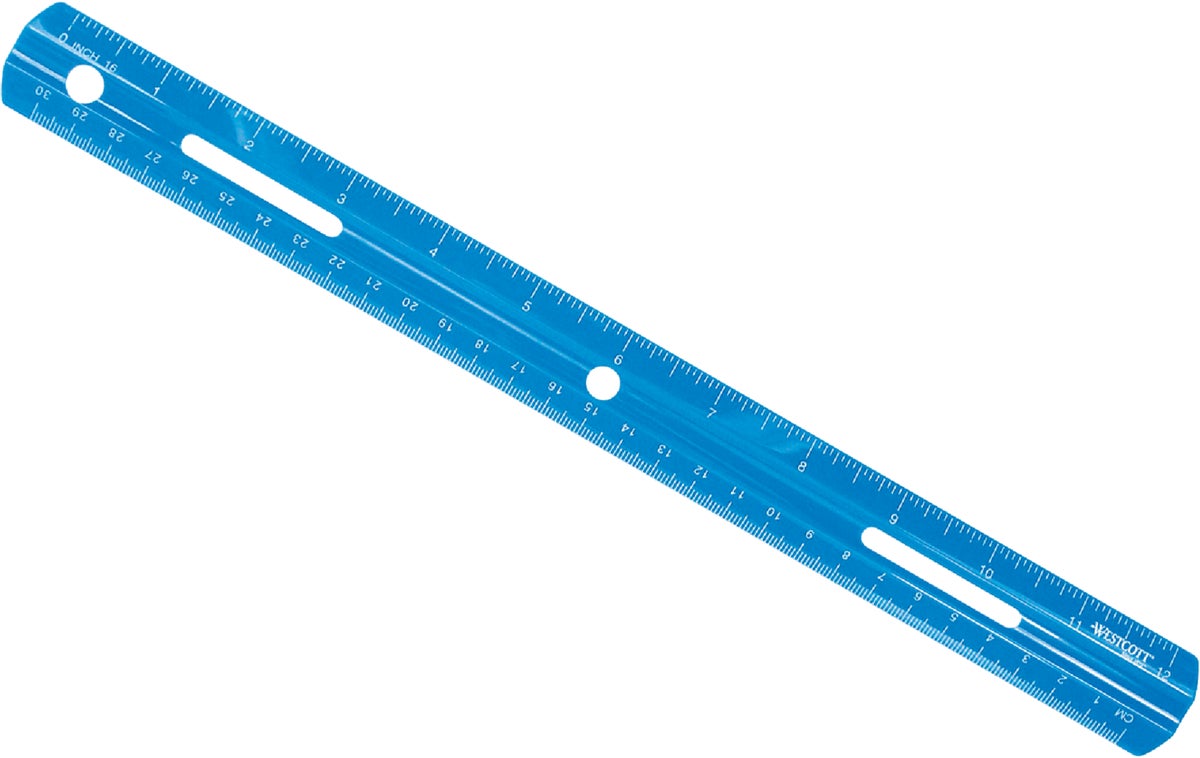 Westcott Plastic Ruler 12 In. Assorted