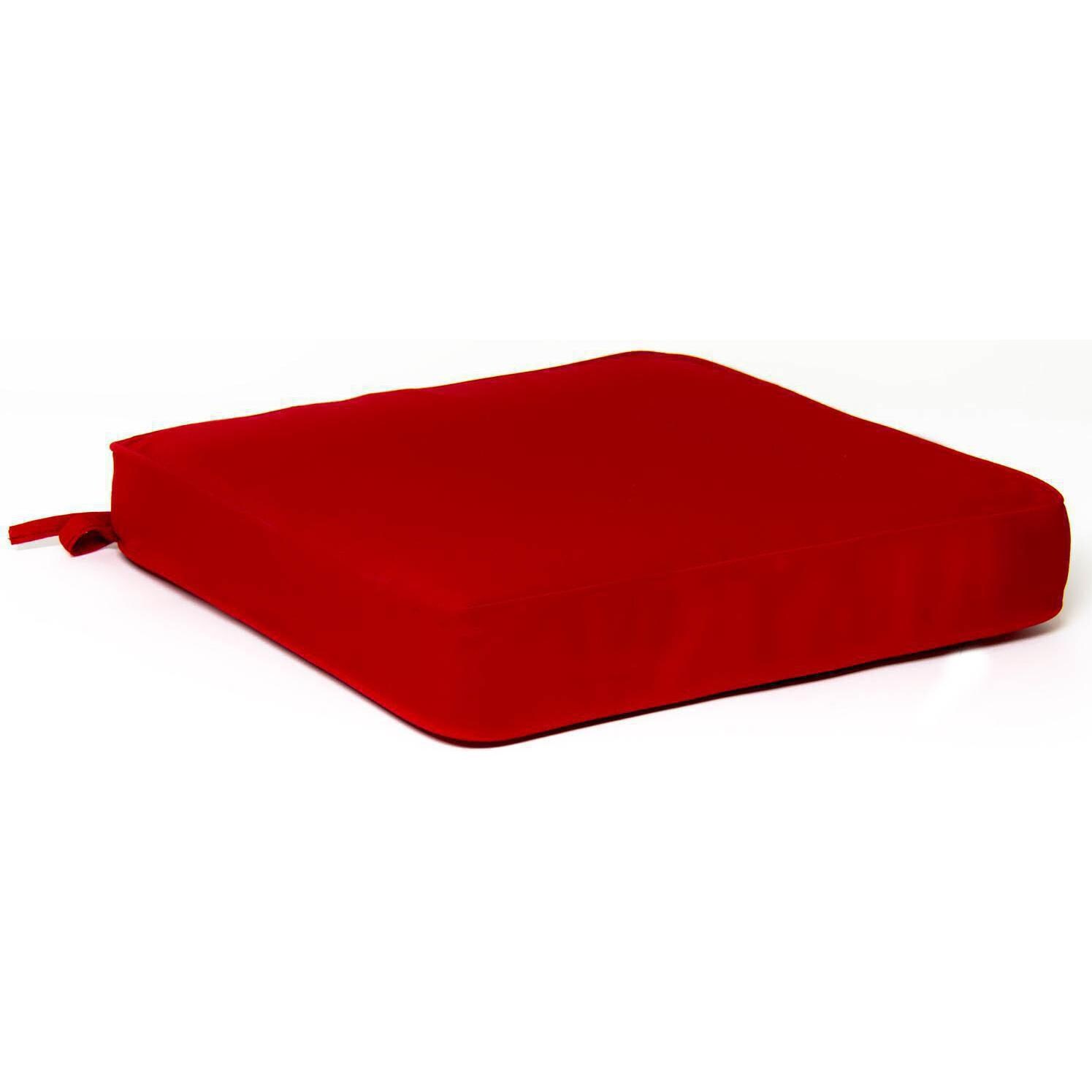 Sunbrella Canvas Jockey Red Extra Large Outdoor Replacement Seat Cushion W/ Knife Edge By Signature