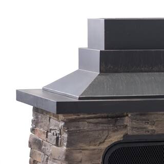 Sunjoy Electra 48.03 in. Wood Burning Fireplace A304001100