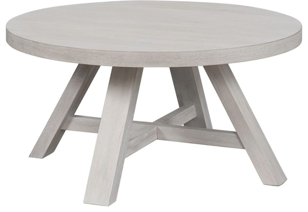 Universal Furniture Modern Farmhouse Round Cocktail Table   Transitional   Coffee Tables   by Unlimited Furniture Group  Houzz