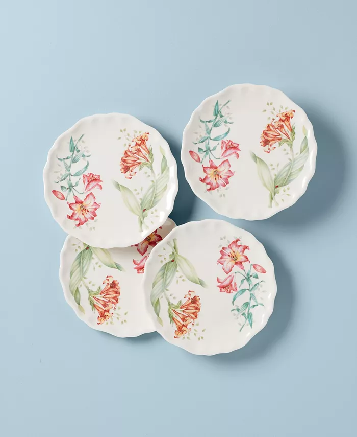 Lenox Butterfly Meadow Set of 4 Melamine Salad Plates