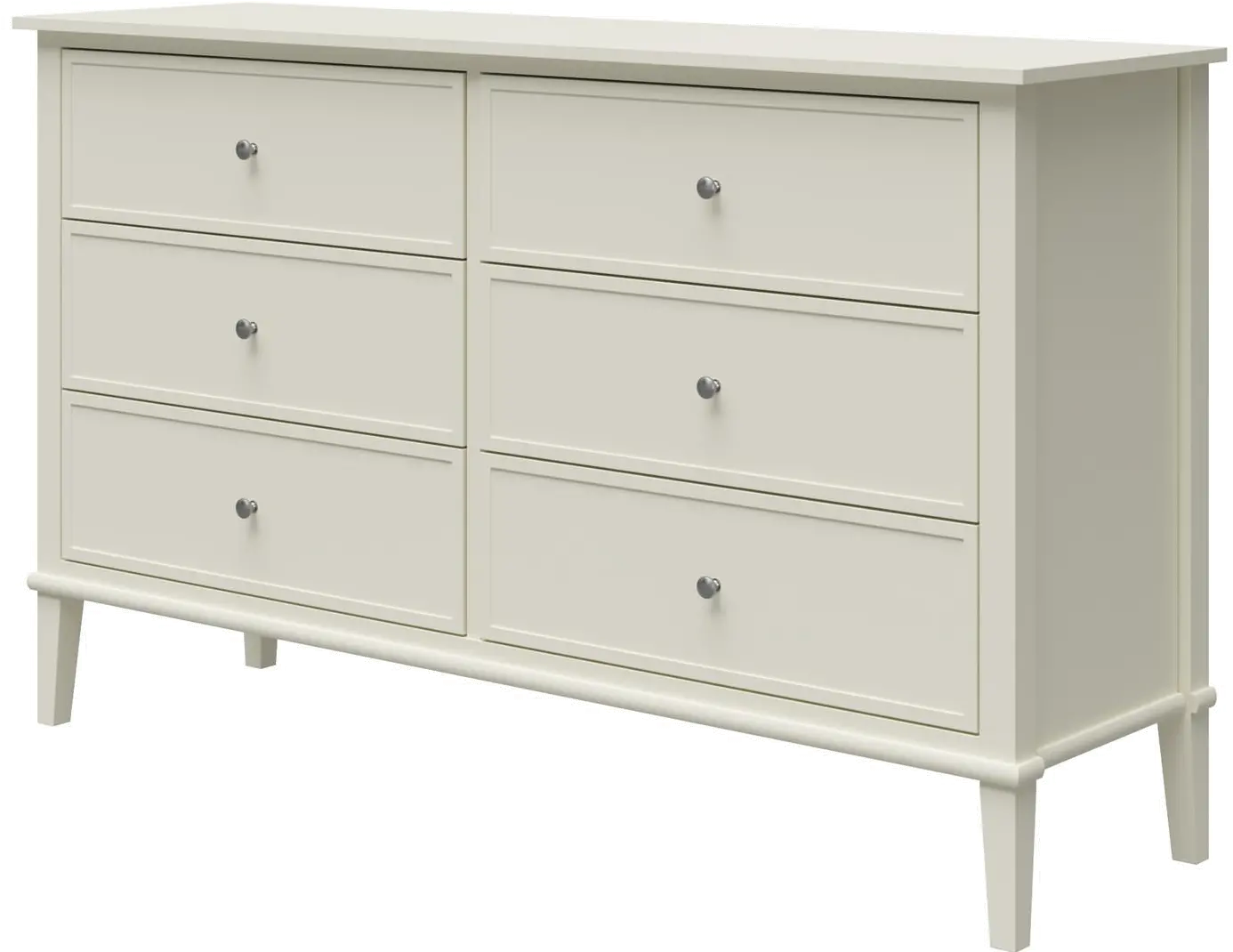 Franklin Transitional Soft White 6-Drawer Dresser