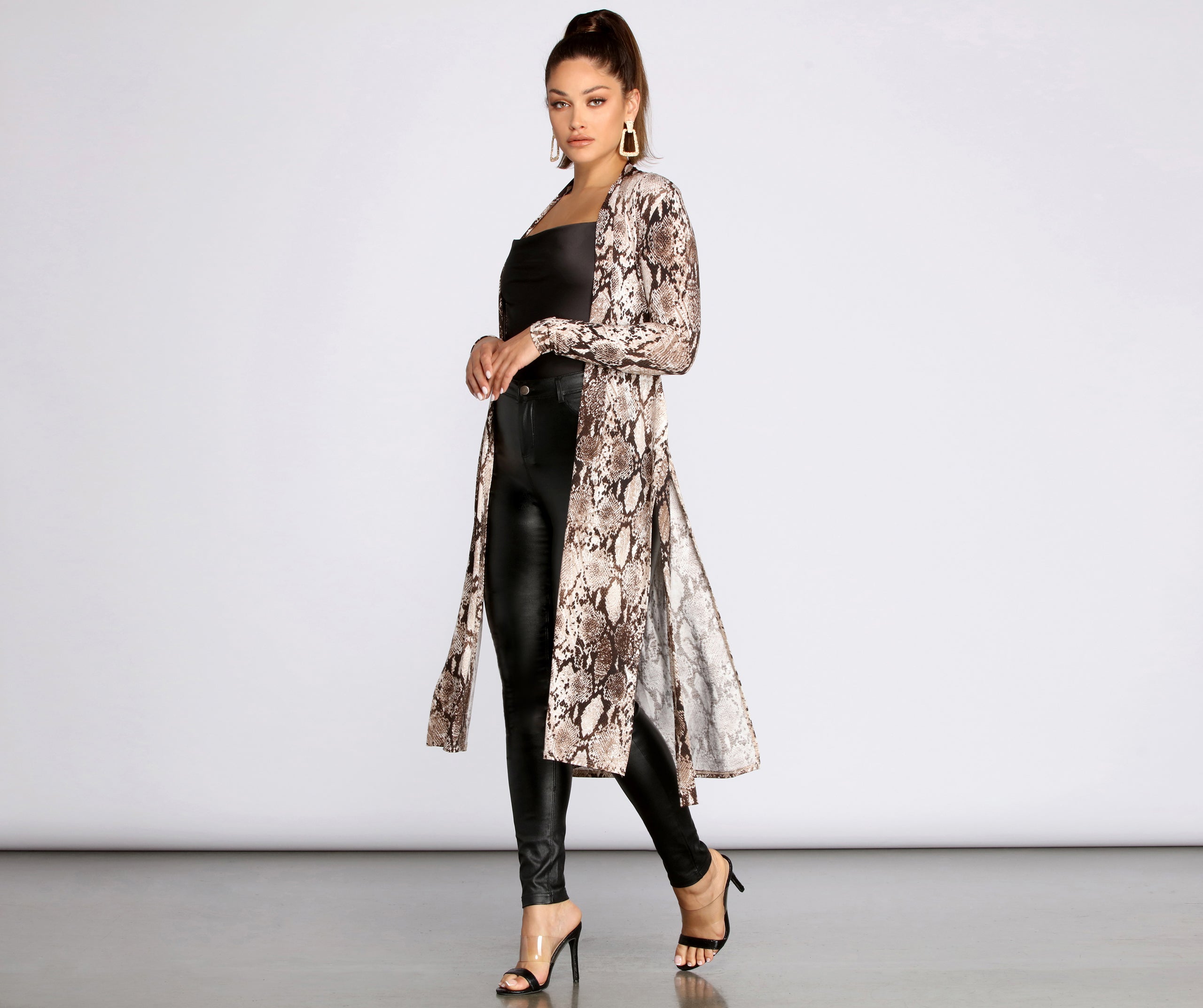 Slay All Day In Snake Print Duster