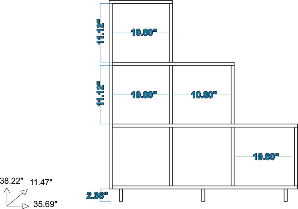 Cascavel Stair Cubbies 26AMC6   Transitional   Bookcases   by Morning Design Group  Inc  Houzz