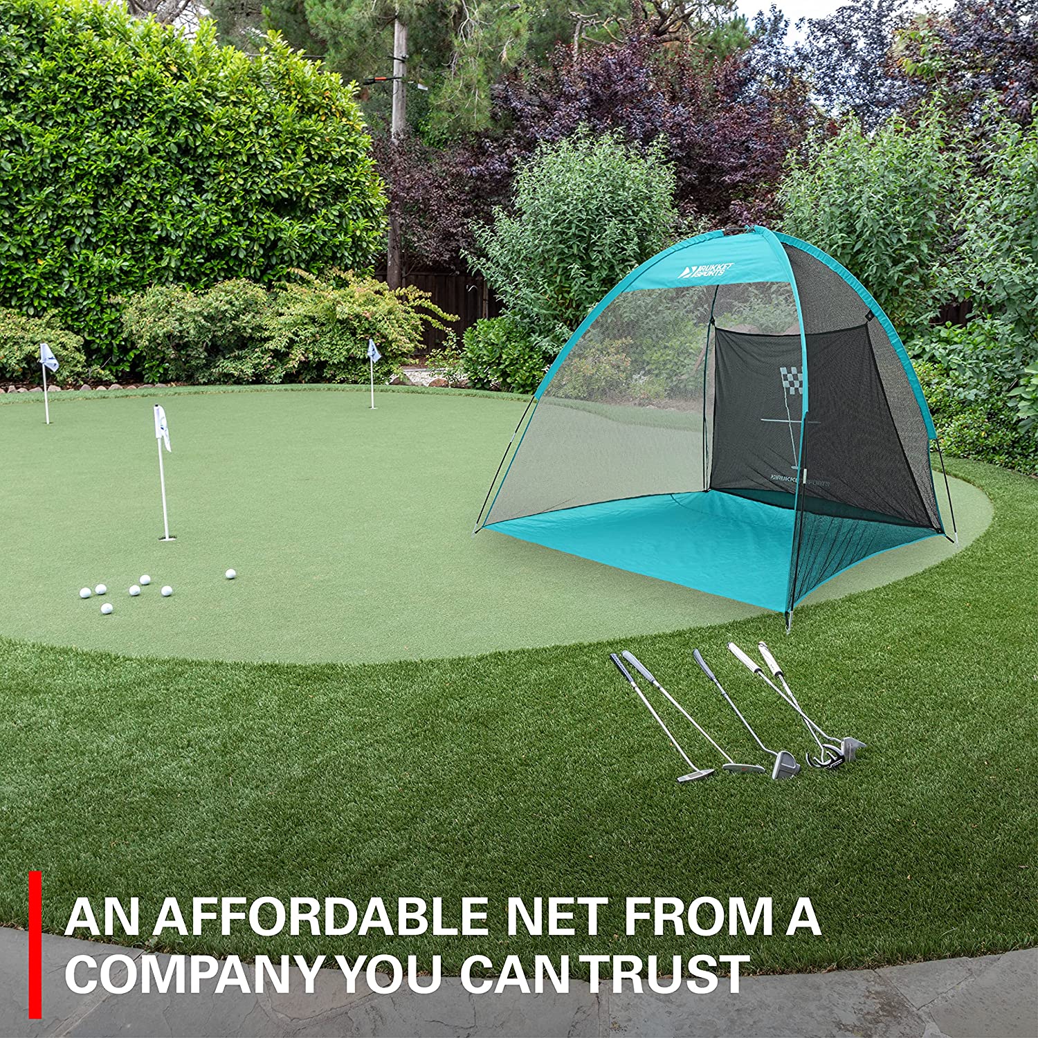 Rukket Sports 10x6 Portable Golf Net - Tent Design Portable Driving Range