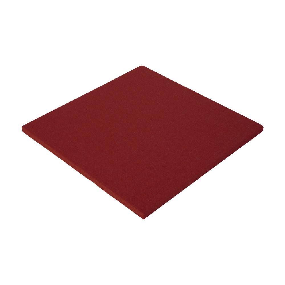 Knauf Insulation Performance+ Acoustic Panel Sound Absorbing Red Fabric Square 24 in. x 24 in. 750522