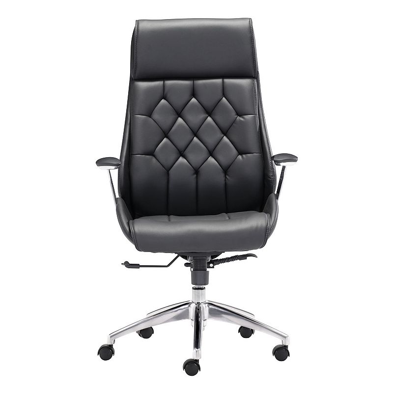 Zuo Modern Boutique Faux-Leather Adjustable Desk Chair