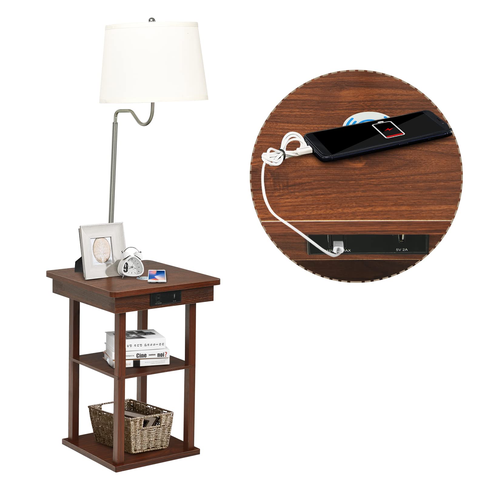 Costzon Floor Lamp, Swing Arm Lamp