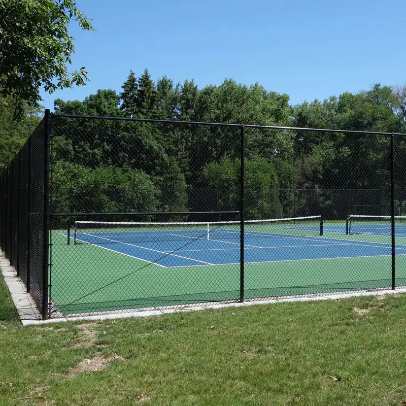 Supplies Cheap PVC Coated Basketball Court Fencing / Tennis Court Chain Link Fence