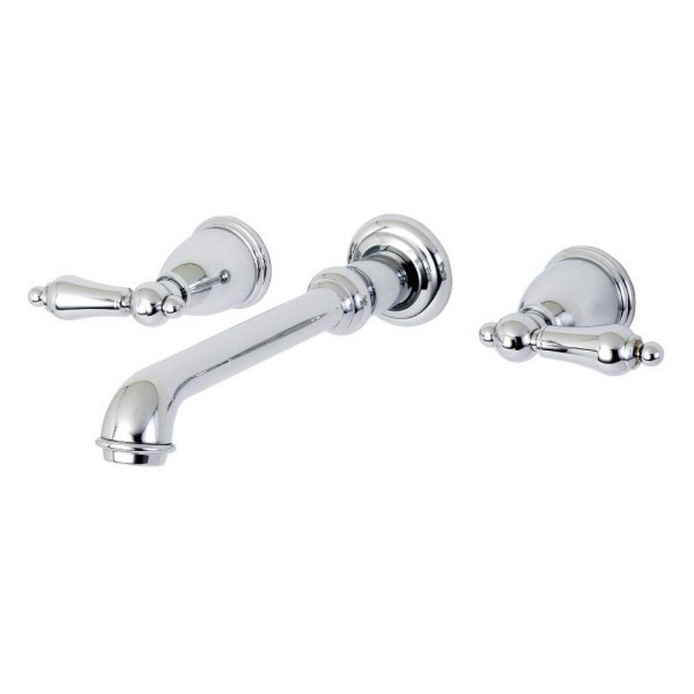 Kingston Brass English Country 2-Handle Wall-Mount Vessel Bathroom Faucet in Polished Chrome HKS7121AL