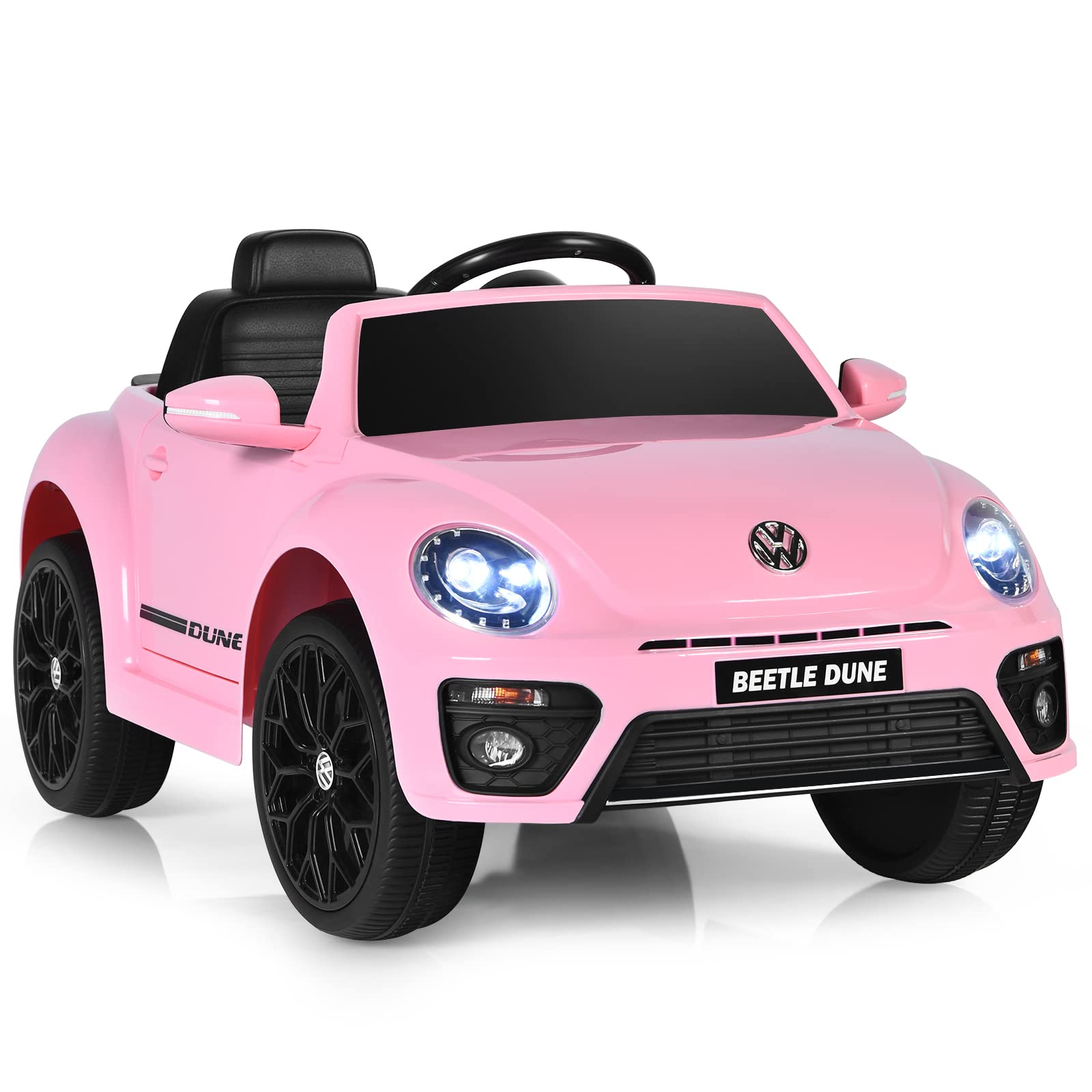 Costzon Ride on Car, 12V Licensed Volkswagen Beetle Battery Powered Vehicle w/ Remote Control