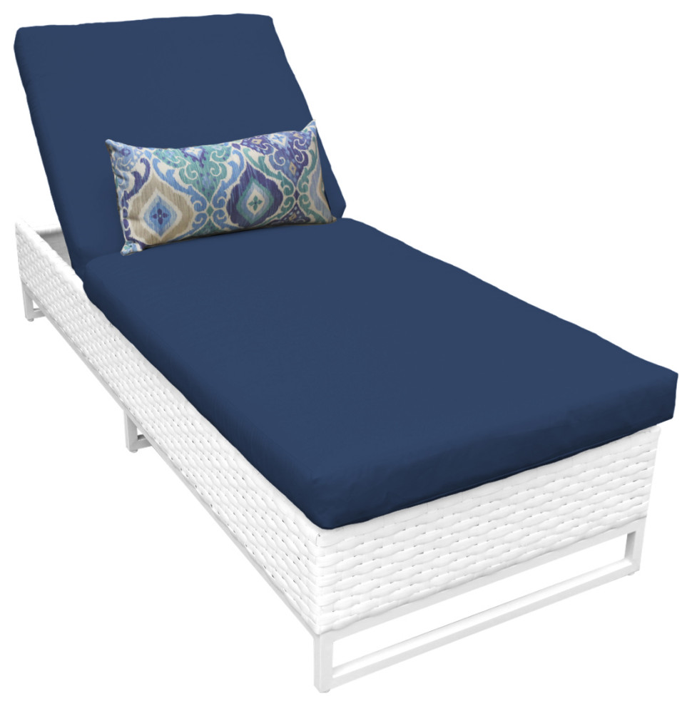 Miami Chaise Outdoor Wicker Patio Furniture   Contemporary   Outdoor Chaise Lounges   by Design Furnishings  Houzz