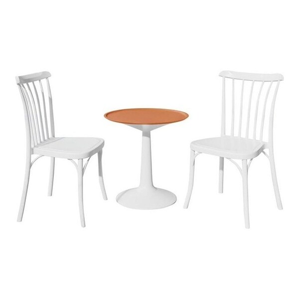 Tiras Chairs and Leonid Table 3Piece Outdoor Dining Set