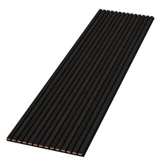 Ejoy 94 in. x 23.6 in x 0.8 in. Acoustic Vinyl Wall Cladding Siding Board in Black Color (Set of 1-Piece) VinylCladding_ACP_022_94x24