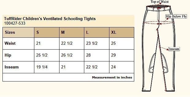 TuffRider Ventilated Schooling Children's Riding Tights