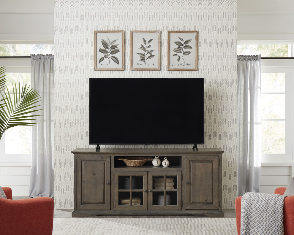 Hamilton 74 Inch Console   Transitional   Entertainment Centers And Tv Stands   by HedgeApple  Houzz