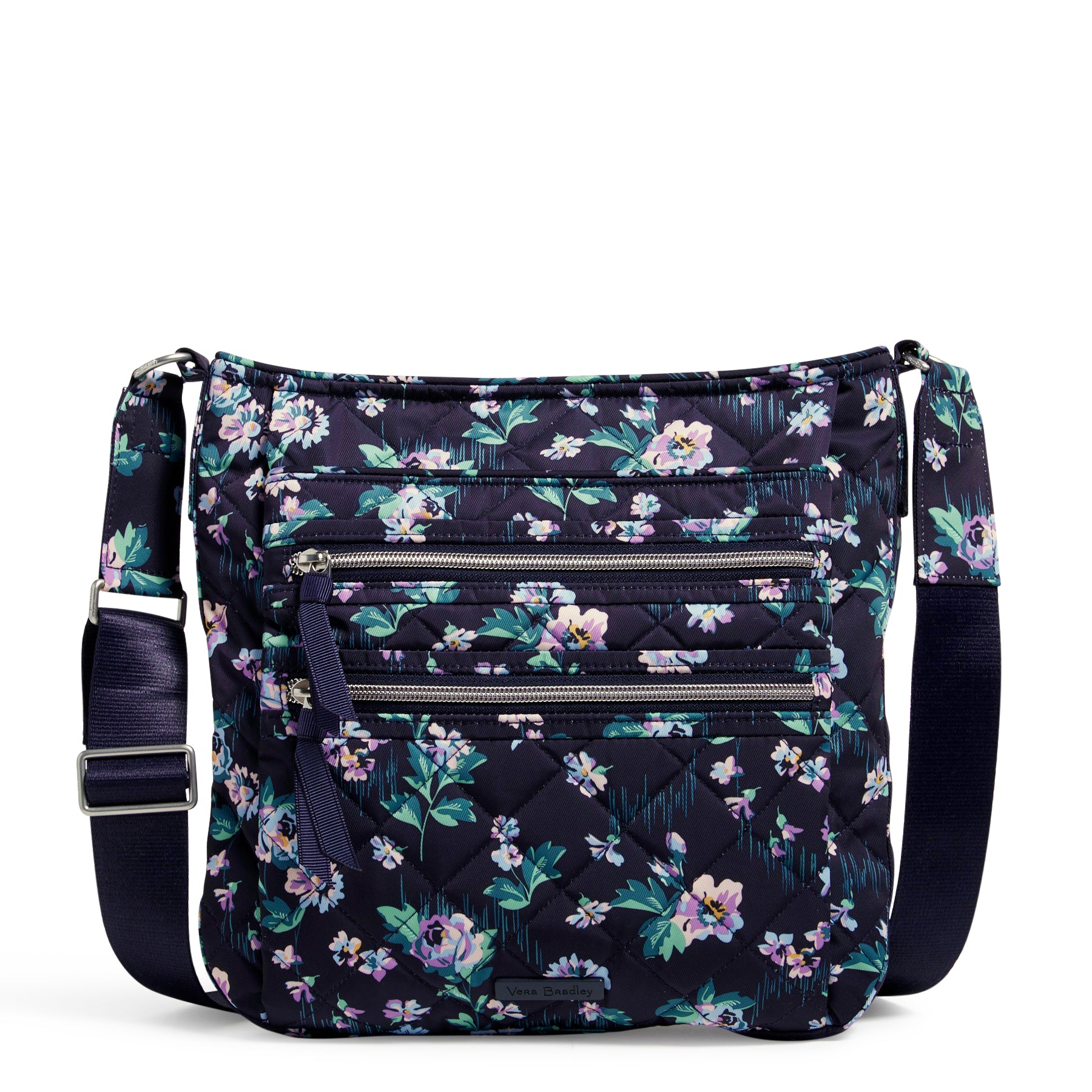 Triple Zip Hipster Crossbody Bag