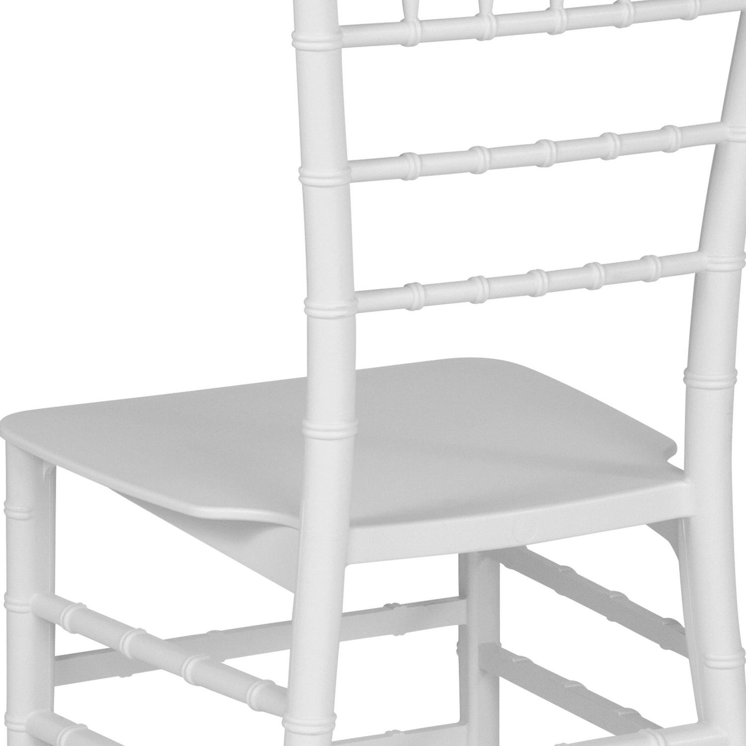 Flash Furniture 2 Pack HERCULES Series White Resin Stacking Chiavari Chair