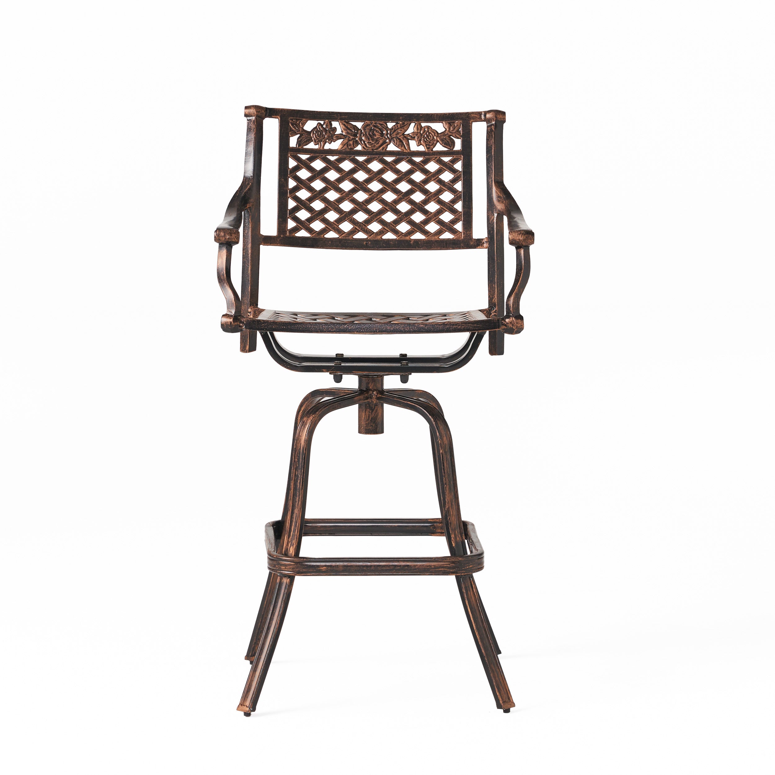 Sierra 30-Inch Outdoor Cast Aluminum Swivel Bar Stool