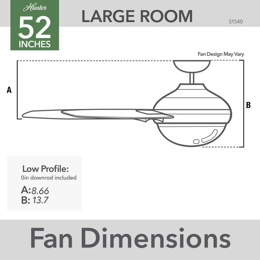 Hunter Avenue 52 in Indoor Noble Bronze Ceiling Fan With Light Kit