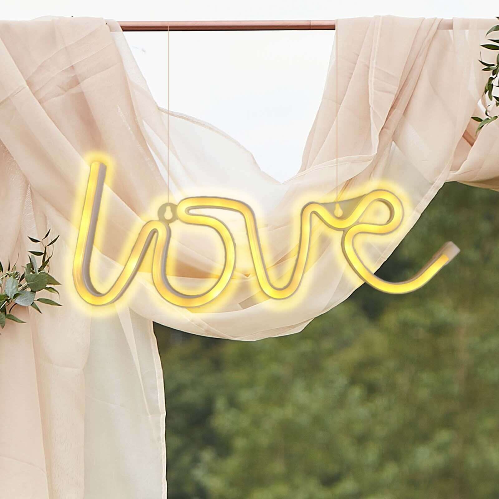 Love Neon Light Sign, LED Reusable Wall Decor Lights USB and Battery Operated 13