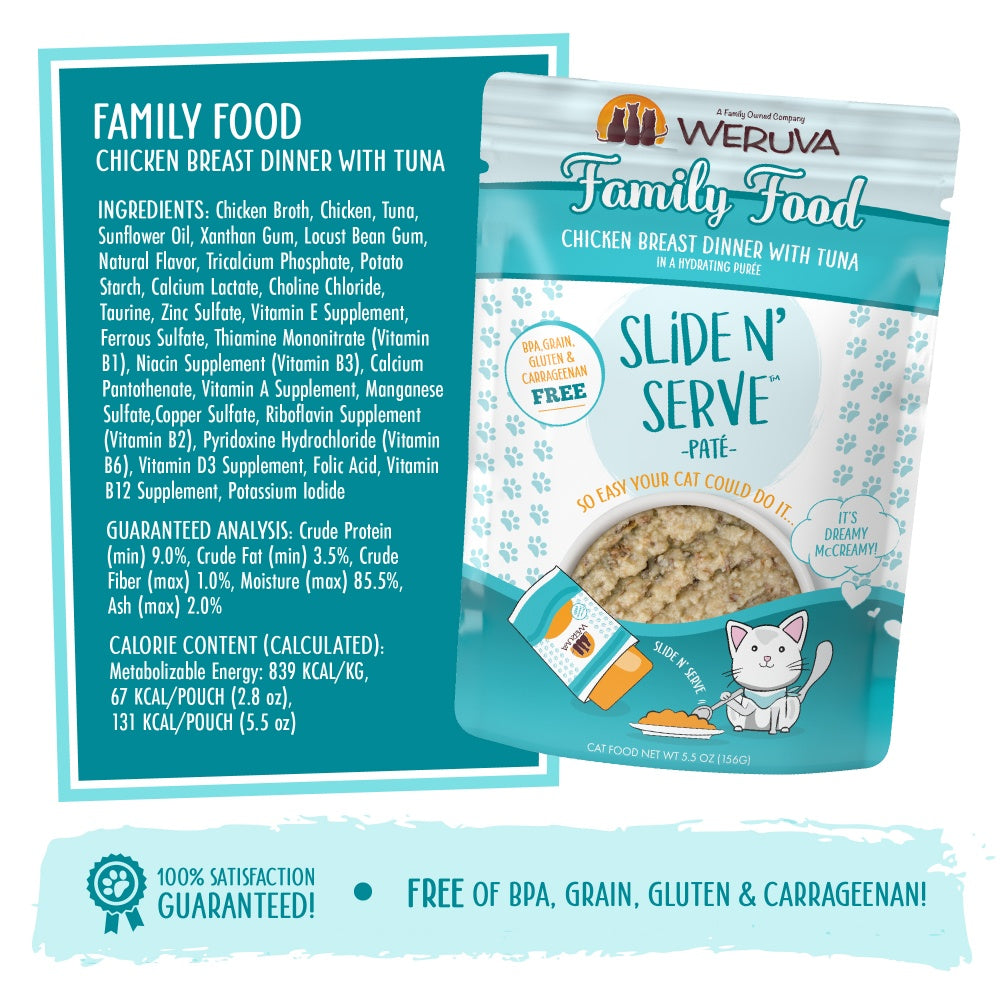 Weruva Slide N Serve Grain Free Family Food Chicken Breast Dinner wit