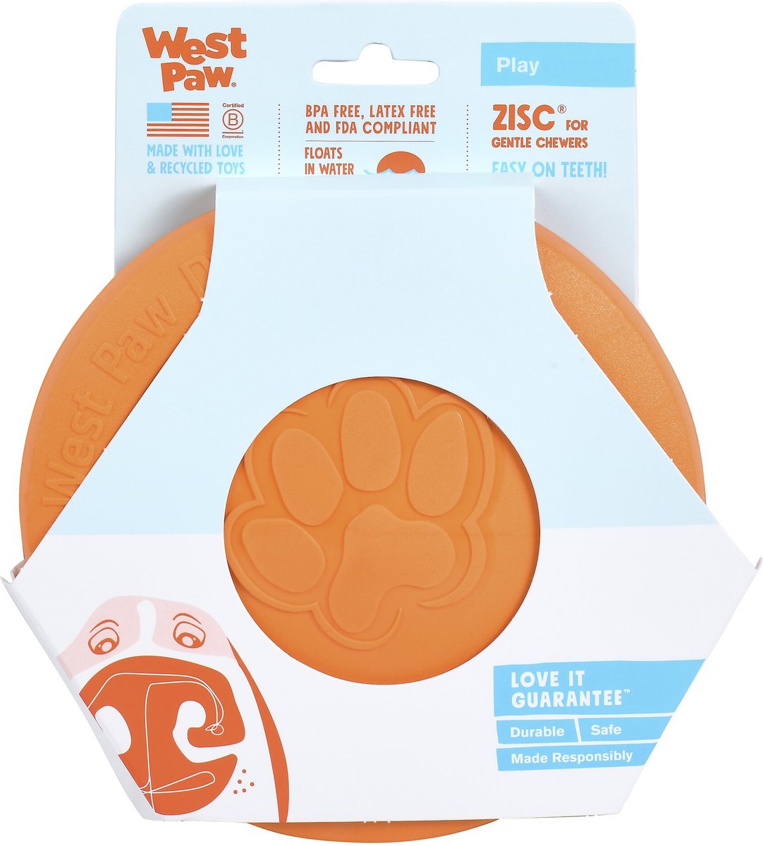 West Paw Zogoflex Zisc Flying Disc Dog Toy