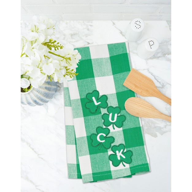 C amp f Home Four Clover Check Cotton Kitchen Towel