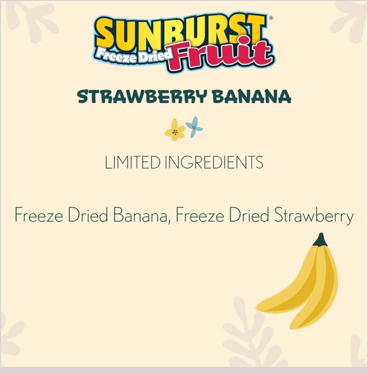 Higgins Sunburst Strawberry Banana Freeze Dried Fruits for Birds