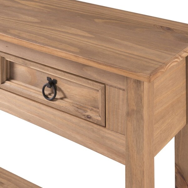 Wood Hall Table Console 3 Drawers Corona | Furniture Dash - N/A