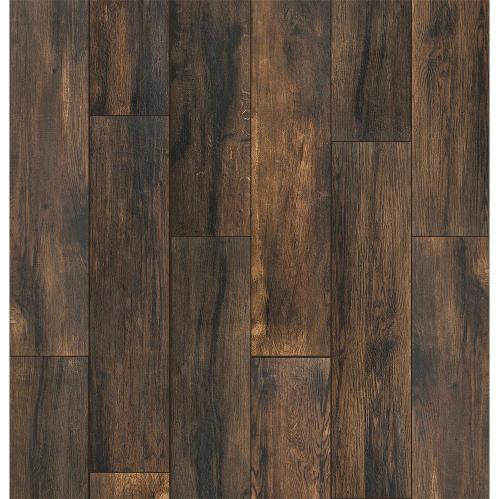 Florida Tile Home Collection Smoked Hickory 8 in. x 36 in. Porcelain Floor and Wall Tile (13.6 sq. ft.  case) CHDEAJ018X36