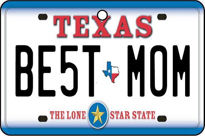 Texas - Best Mom License Plate Car Air Freshener