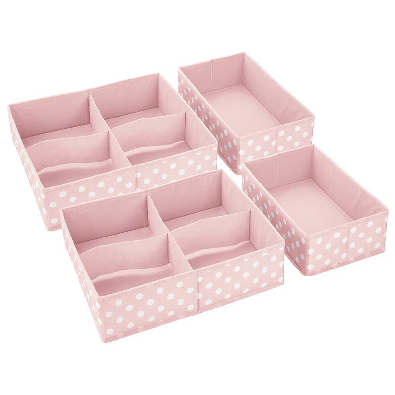 mDesign Kids Fabric Dresser Drawer and Closet Storage Organizer， Set of 4