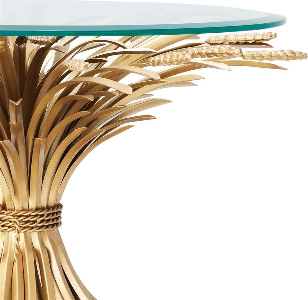 Sheaf Wheat Side Table  Eichholtz Bonheur M   Farmhouse   Side Tables And End Tables   by Oroa   Distinctive Furniture  Houzz