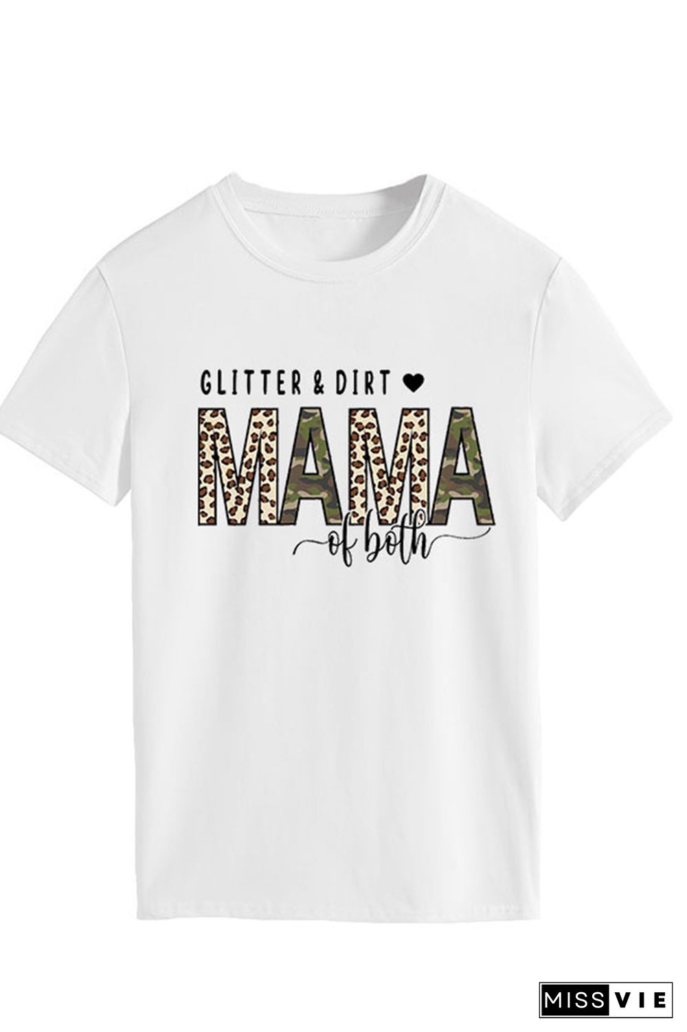 MAMA Print Graphic Tees for Women Wholesale Short Sleeve T shirts Top