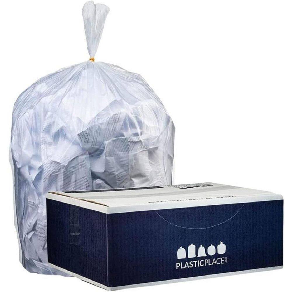 Plasticplace 20-30 Gal. Clear High-Density Trash Bags (Case of 500) W25HDC1