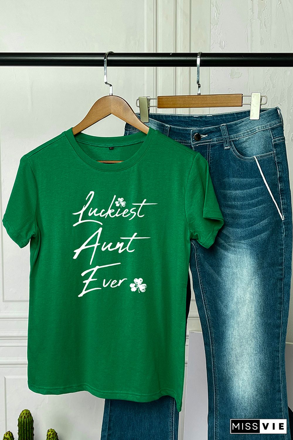 St. Patrick's Day Green Short Sleeve Graphic Tee Wholesale