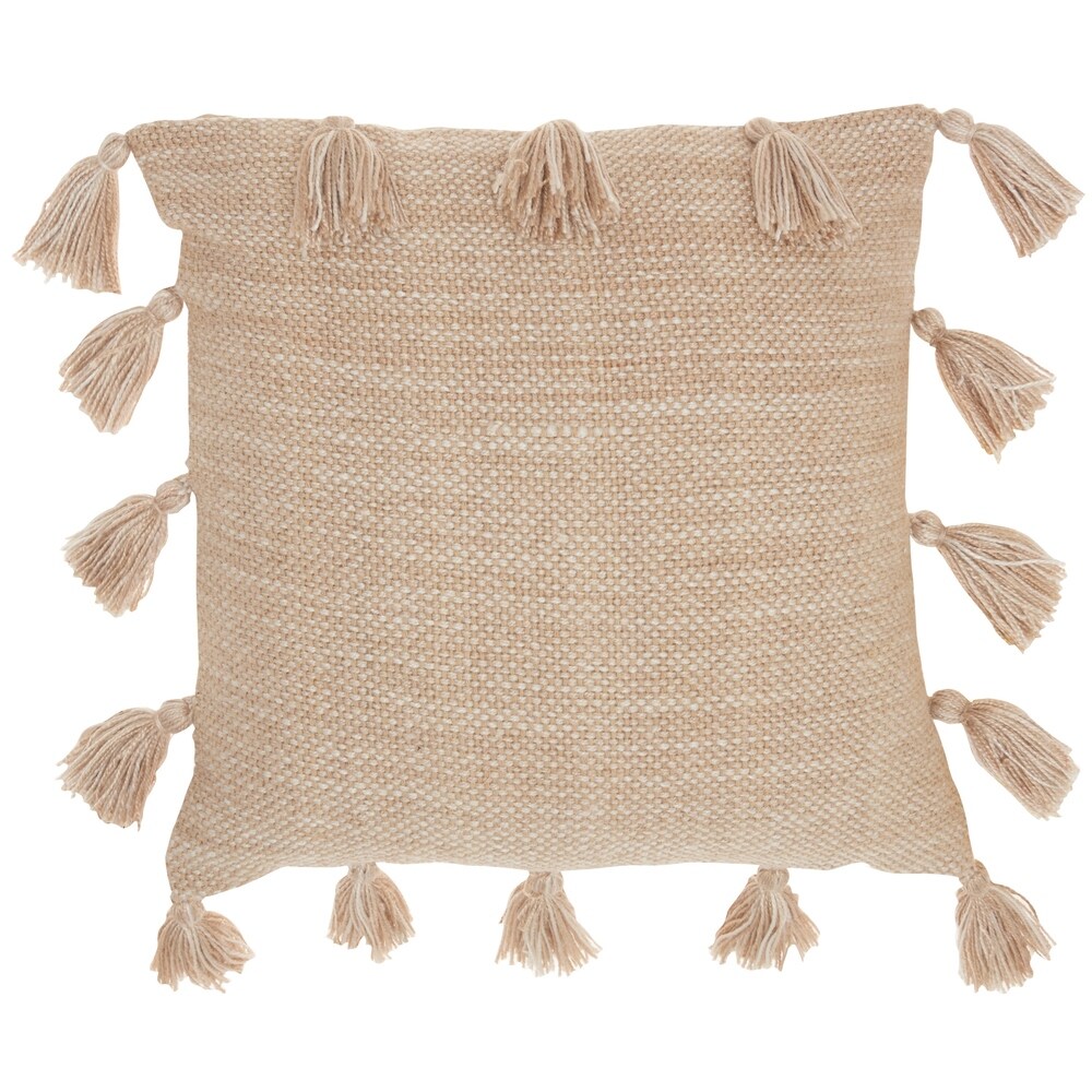 Mina Victory Woven With Tassels Throw Pillow