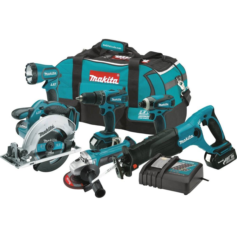 Makita 18V LXT Lithium-Ion Cordless 6-Pc Combo Kit XT601 from Makita