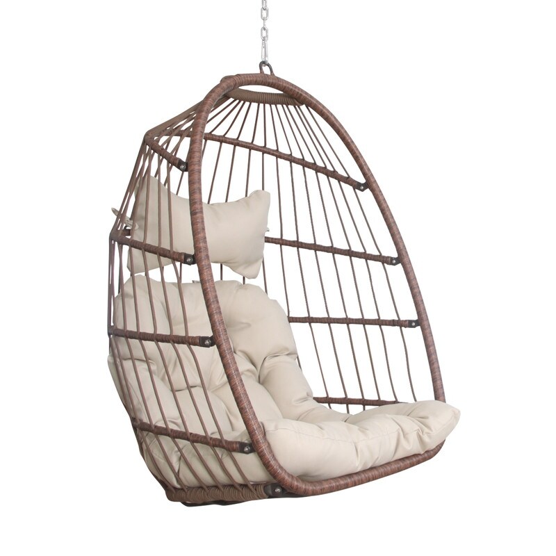 Outdoor Wicker Swing Egg Chair Without Stand