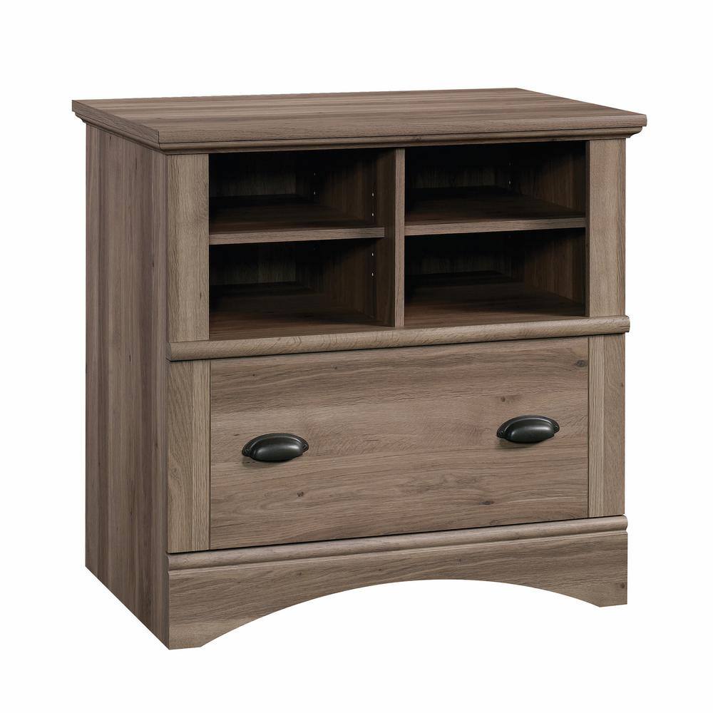 SAUDER Harbor View Salt Oak Lateral File Cabinet with 1-Drawer 422112