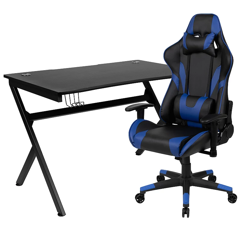 Flash Furniture Gaming Desk and Reclining Gaming Chair 2-piece Set