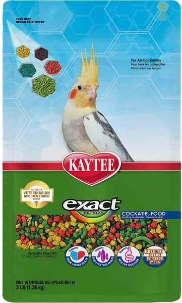 Kaytee Exact Rainbow Cockatiel Bird Food