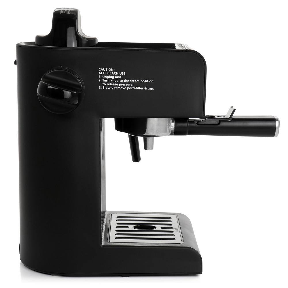 Mr. Coffee 2.5-Cup Black Drip Coffee Maker Steam Espresso Machine Cappuccino and Latte 985118230M